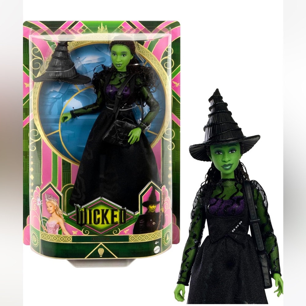 RARE Misprint on Mattel Wicked Elphaba Fashion Doll & Accessories